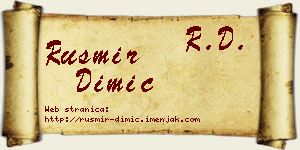 Rusmir Dimić vizit kartica
